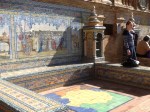 Spanish Plaza in Seville --One of my the provinces represented by a map on the ground and a tiled representation of its history.