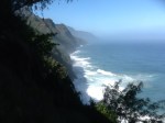 View of the wild Napali coast from the trail