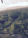 This is Mt. Waialeale, the wettest spot on earth, getting 480 inches of rain a year, and home to unique species of vegetation and animal life.