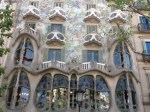 The outside of Casa Batllo, another of Gaudi's fantastical structures.