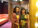 Julie and me in our gala garb for dinner, after which we danced and danced. I bought the dress for 6 euros (8 dollars)