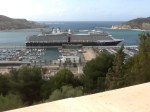 Ship view from castle, Cartagena. It's humongous!