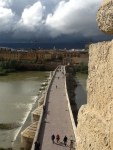 The bridge walk in Córdoba between the town and the tower (view from tower)