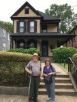 In front of MLK's childhood home with Doug, the guide